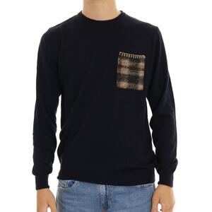MAGLIA CON TASCHINO BLU